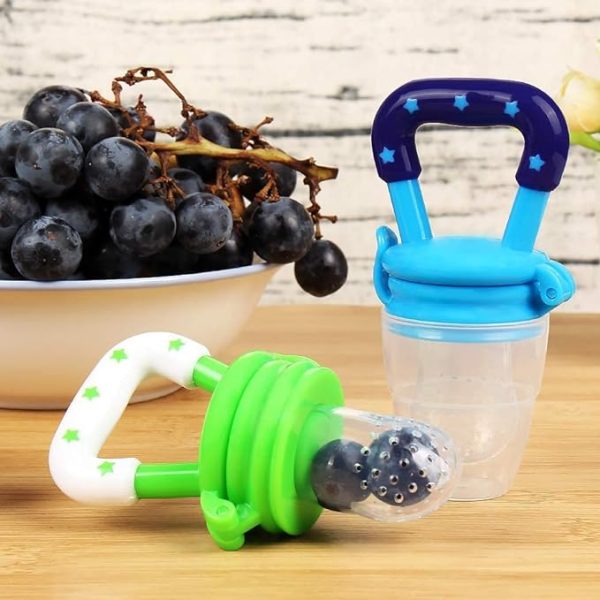Solid Baby Fruit Pacifier Fresh Fruit Feeder Infant Teething Toy Nibbler Safe Silicone Pic 3