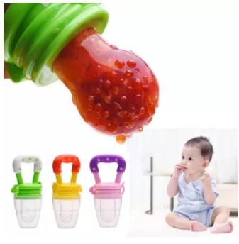 Solid Baby Fruit Pacifier Fresh Fruit Feeder Infant Teething Toy Nibbler Safe Silicone Pic 4