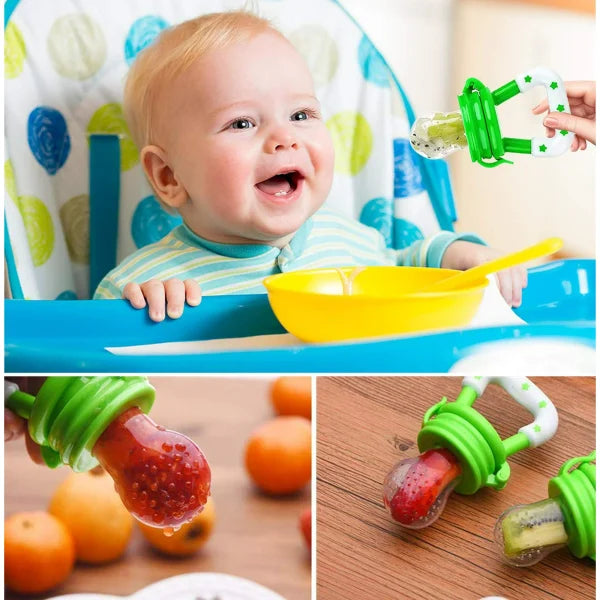 Solid Baby Fruit Pacifier Fresh Fruit Feeder Infant Teething Toy Nibbler Safe Silicone Pic 6