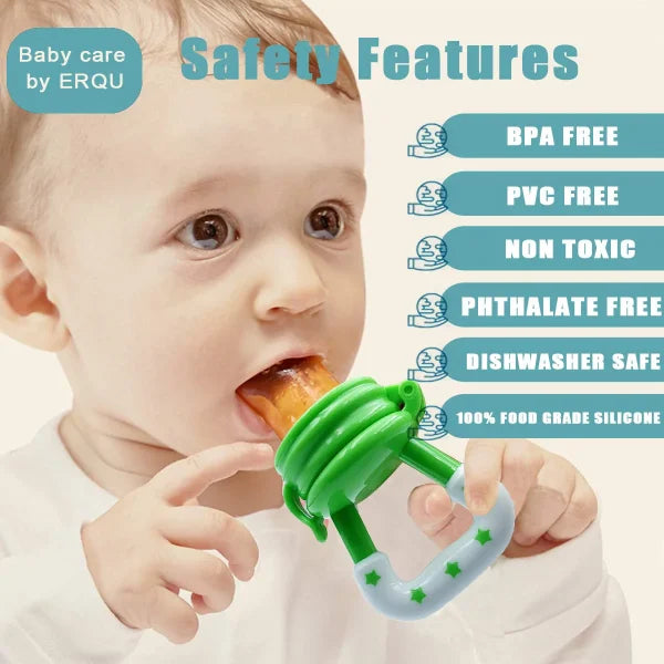 Solid Baby Fruit Pacifier Fresh Fruit Feeder Infant Teething Toy Nibbler Safe Silicone Pic 7