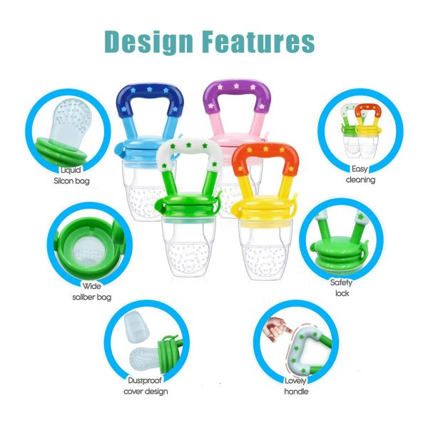 Solid Baby Fruit Pacifier Fresh Fruit Feeder Infant Teething Toy Nibbler Safe Silicone Pic 8
