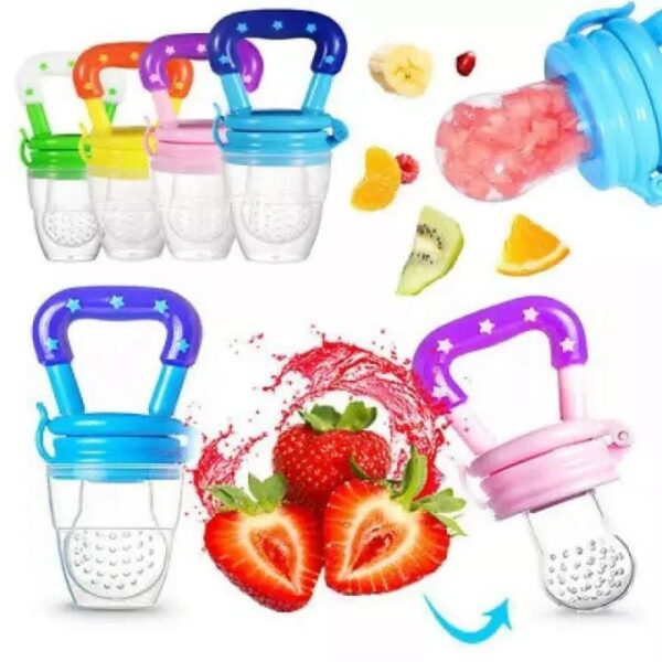 Solid Baby Fruit Pacifier Fresh Fruit Feeder Infant Teething Toy Nibbler Safe Silicone Pic 9