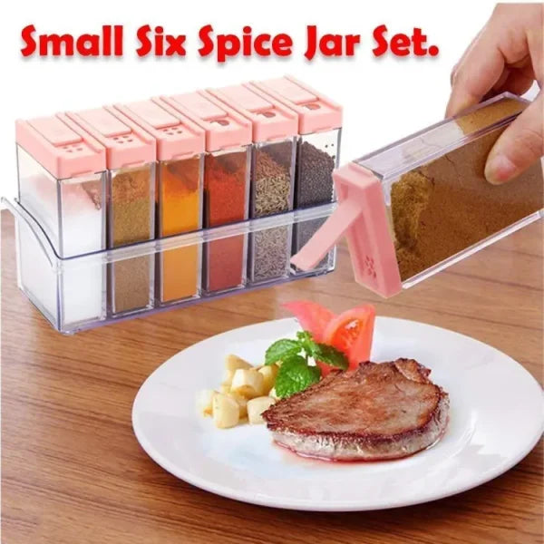 Spice Jars Dispenser Masala Rack - Set Of 6 Picture 3