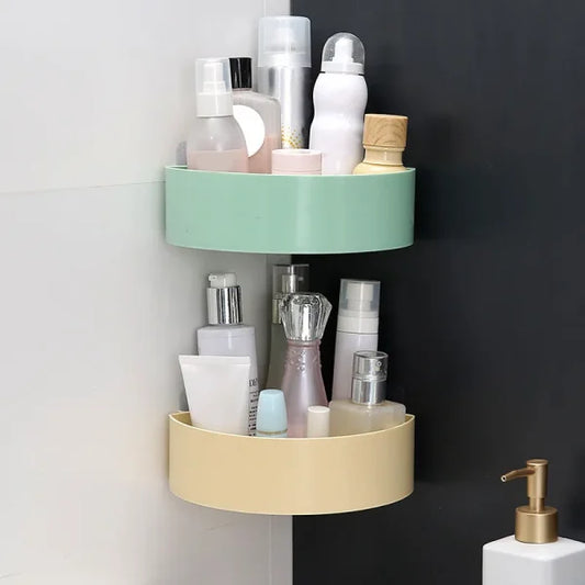 Stick on corner triangle rack bathroom shelf Pic 1