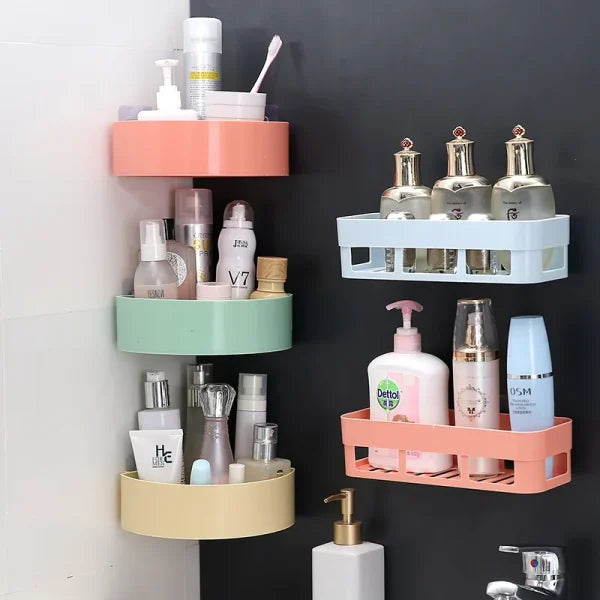 Stick on corner triangle rack bathroom shelf Pic 5