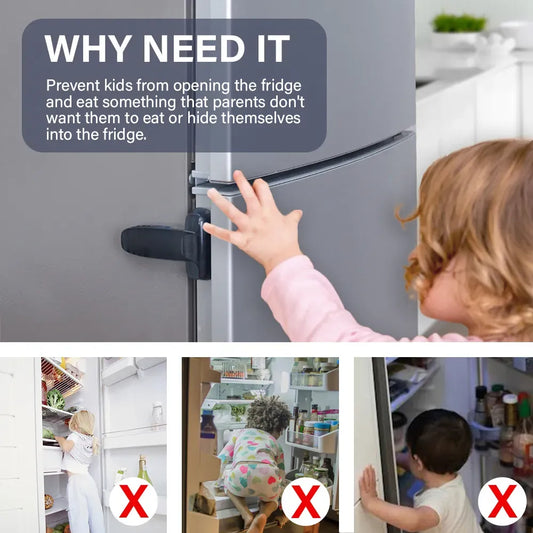 Sticky Fridge Door Lock For Child Safety Easy Installation For Refrigerators Pic 1