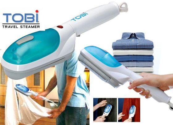 TOBi Portable Electric Iron Steamer Dry Brush Ironing Garment Steamer Pic 2