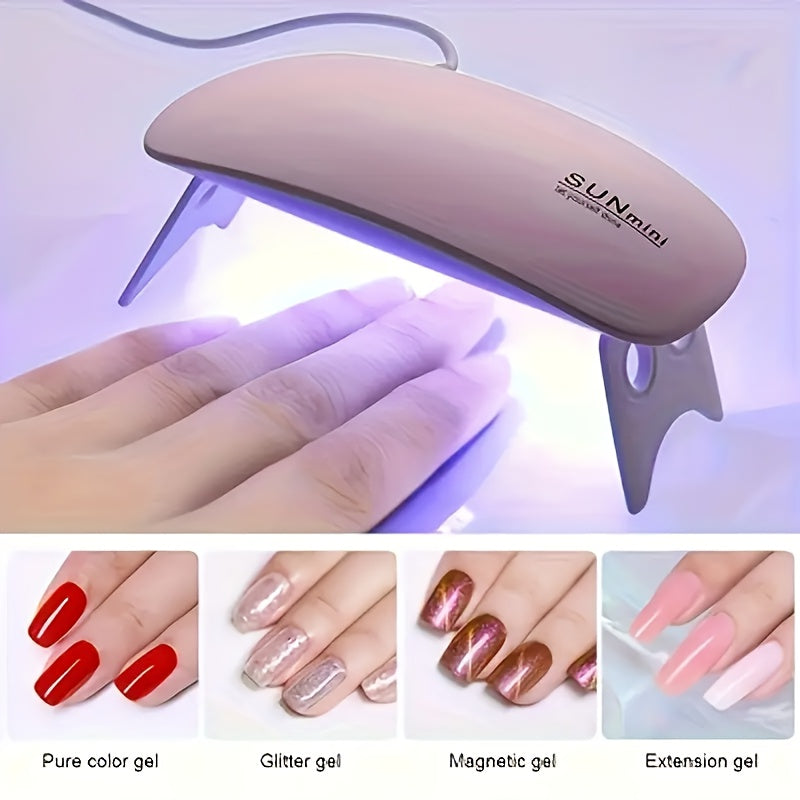 UV Led Lamp For Nails 6W Nail Lamp Light With Timer Stylish And Compact Design Pic 1
