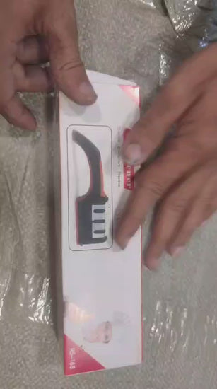 Professional 3-Stage Kitchen Knife Sharpener Tool for Steel & Ceramic Knives Video2