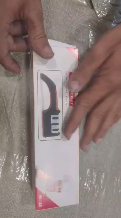 Professional 3-Stage Kitchen Knife Sharpener Tool for Steel & Ceramic Knives Video2