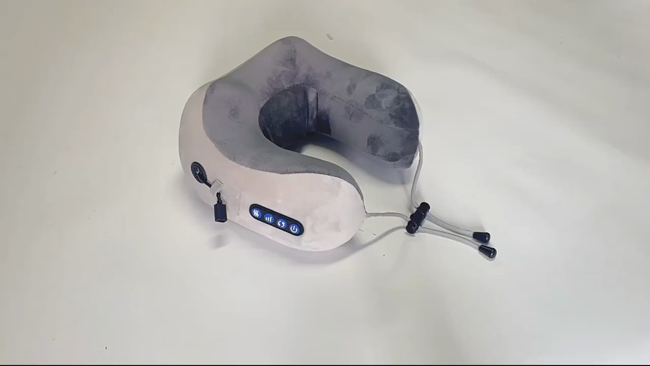 Neck Massager U-Shaped Pillow Rechargeable Shoulder & Cervical Relaxing Massage Pic 2