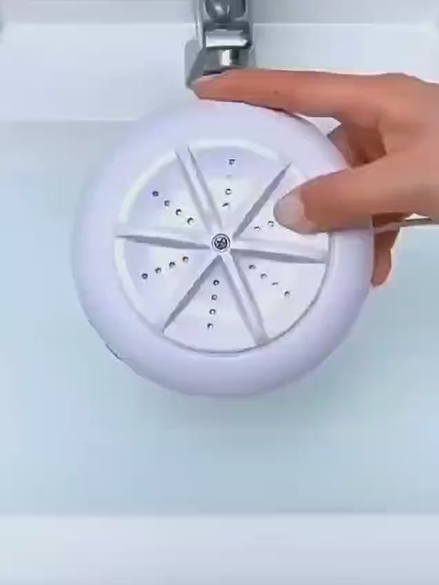 Portable Usb Travel Washer Turbine Washing Machine Video