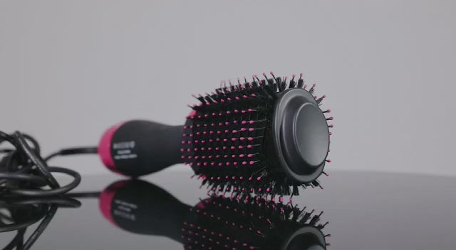 2 In 1 Hair Dryer Brush Fast Drying Straightening Curling Video