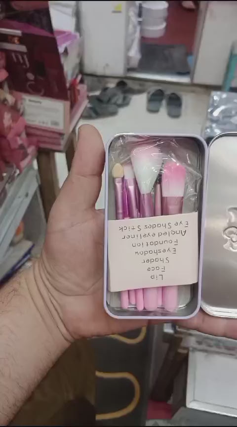 Pack Of 7 Hello Kitty Makeup Brush Set Eye Shadow Brushes Set Video