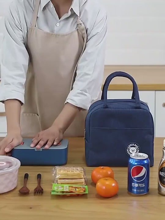 Portable Thermal Insulated Lunch Bag Perfect For School, Office, Outing Video