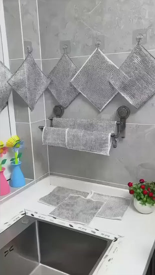 Pack of 4 Kitchen Steel Mesh Wire DishWasher Cleaning Cloth Video