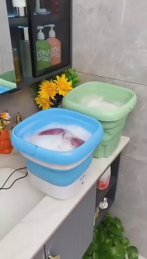 Semi-automatic Mini Folding Washing Machine With Drye Video