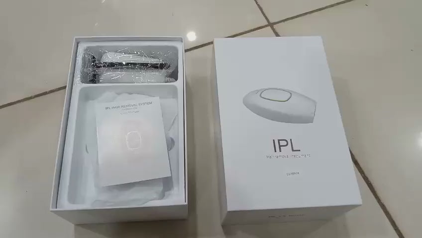 IPL Laser Hair Removal Handset System for Women & Men with Razor & Safety Glasses Video