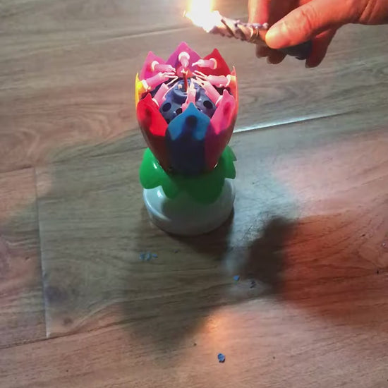 Melody Birthday Candle Musical Flower Candle Colorful Flames And Happy Birthday Tune Video2