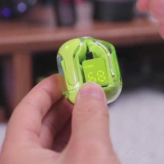 Air31 Earbuds Wireless Crystal Transparent Body Video